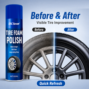 Spray mousse nettoyant pour pneus anti-UV, élimine la poussière de frein et les films routiers - Product Image 3