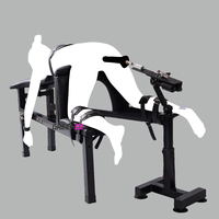 Máquina sexual con control remoto, pistola dildo automática, silla de bondage para rodillas, banco de castigo BDSM, muebles para adultos, para parejas