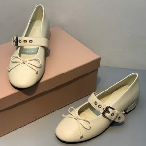 Zapatos Planos Miu de Otoño, Cómodos, de Cuero Genuino de Alta Calidad, con Diseño Elegante de Hebilla, Zapatos Casuales de Estilo para Caminar para Mujer - Product Image 2