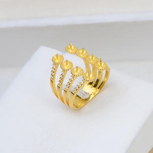 Anneau ouvert en argent S925 japonais et coréen, bouche mobile avec 5-6 perles multiples, plaque à 8 perles, bijoux en perles DIY - Product Image 3