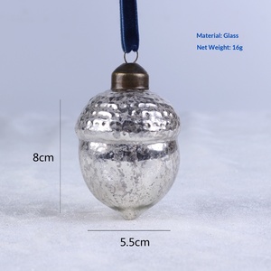 Décorations de Noël suspendues pour vitrine de centre commercial, style antique, en verre, 65 mm - Product Image 6