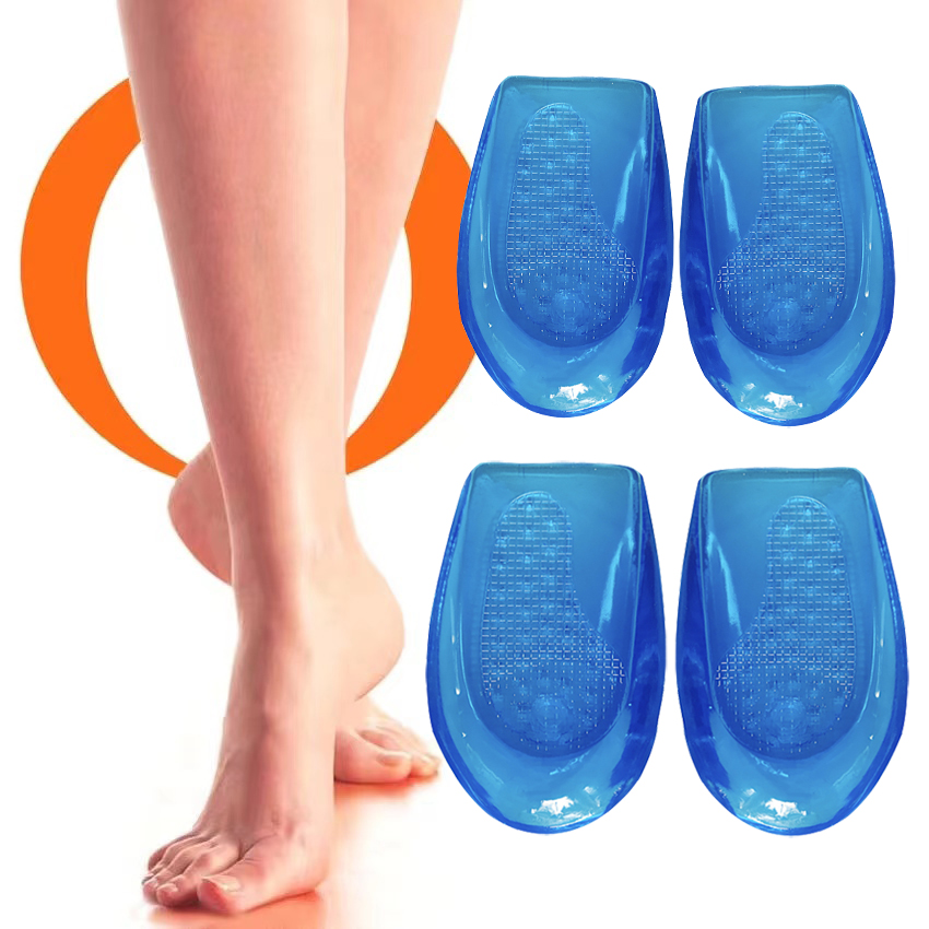 Силиконовая гелевая ортопедическая Подушечка Для пятки для X/O ног, ортопедическая коррекция вариуса, Подошвенный Фасциит, облегчение боли, уход за ногами, стелька HA00121