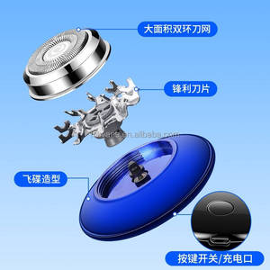 Mini <span class=keywords><strong>Afeitadora</strong></span> eléctrica de forma redonda UFO para hombres, maquinilla de afeitar eléctrica portátil, máquina de afeitar recargable, recortadora de <span class=keywords><strong>barba</strong></span> impermeable - Product Image 4