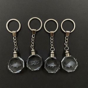 Porte-clés en cristal gravé au laser 3D avec logo personnalisé, design en forme de glaçon, souvenir touristique, cadeau promotionnel lumineux LED, durable - Product Image 2