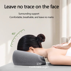 وسادة وسادة وجه دائرية من رغوة الذاكرة وسادة دعم الرقبة مع غطاء قابل للإزالة - Product Image 5