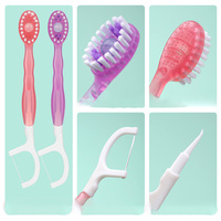 Mini cepillo de dientes portátil, cepillo de dientes de viaje prepegado, cepillo de dientes desechable para adultos pequeños con pasta de dientes integrada