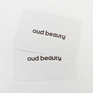 Small Business Personalized Luxury Embossed White Card Paper Logo Printed Wholesale 'Thank You' Card with Matt Lamination - Product Image 4