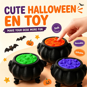 Porte-clés anti-stress Clicker Citrouille, Clicker Fidget imprimé en 3D, Cadeaux amusants et portables sur le thème d'Halloween pour soulager le stress - Product Image 2