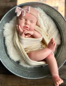 Muñeca Reborn suave realista de 20 pulgadas para niña, sistema de bebida húmedo bonito, Mini juguete, modelo de juguete para recién nacido para dormir a la moda - Product Image 3