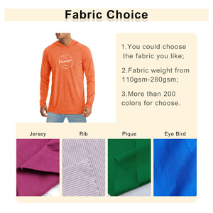 Wholesale Custom Logo 95% Cotton 5% Polyester <strong>Hoodies</strong> Sweatshirt Casual Breathable Men Long Sleeve <strong>T</strong> <strong>Shirt</strong> <strong>With</strong> Hood - Product Image 2