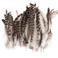 Plume de coq barde pour la pêche à la mouche, artisanat, costume, bibelot, chapeau, accessoire de coiffure, fête de carnaval, décoration de Noël