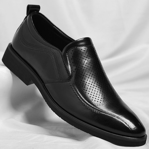 Zapatos de Vestir Formales para Hombre, Talla Grande, de Cuero Genuino, Transpirables, Antideslizantes, Resistentes, con Punta Cerrada y Fáciles de Poner - Product Image 1