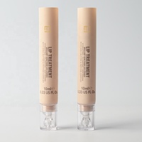 Emballage de tube de traitement des lèvres personnalisé Tube de peinture souple beige avec applicateur PP Tube de compression pour brillant à lèvres baume à lèvres 10ml 15ml 30ml