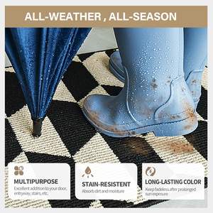 Indoor Polypropylene Plain <b>Doormat</b> 20 X 32 Inches Non Slip Rectangular Entryway Front Door Mat Machine <b>Washable</b> Low Profile - Product Image 3