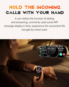 Montre connectée de fitness pour hommes KT80 2025 avec lampe de poche, appels Bluetooth, écran 1,46 pouce, étanche, batterie 515 mAh, montre de sport intelligente - Product Image 5