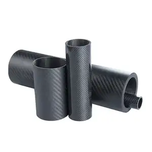 Ống Sợi Carbon 3K 40Mm 50Mm 60Mm 70Mm 80Mm Chất Lượng Cao Ống Sợi Carbon Mật Độ Thấp Và Trọng Lượng Nhẹ Màu Sợi Carbon