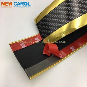 Carbon Fiber Look Với TRIM Cửa Xe <span class=keywords><strong>Sill</strong></span> Chùi Tấm Pedal Bảo Vệ Bumper Bảo Vệ Dải Tự Động Phụ Kiện Dán Xe - Product Image 2