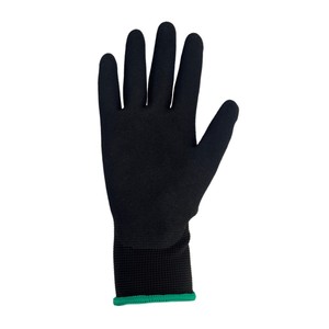 Gants de travail de haute qualité très vendus, en polyester noir tricoté 15G, avec revêtement en <span class=keywords><strong>latex</strong></span> noir sablé sur la paume, pour la protection des mains - Product Image 4