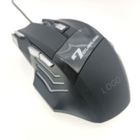 Aksesori Komputer untuk Gamer dengan Keyboard Combo DPI Switchable 7 Warna Kabel USB 7D LED RGB Mouse Gaming untuk Desktop