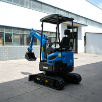 Excavatrice compacte professionnelle CE EPA de 2,5 tonnes avec moteur à essence, excavatrice de 3,5 tonnes et 2 tonnes pour l'agriculture