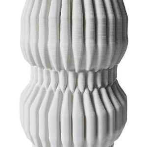 Vaso Cilindrico in Ceramica 3D Texturizzato, Vaso Scultoreo Verticale a Più Livelli per Soggiorno e Arredamento Casa - Product Image 4