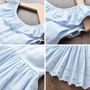 Ropa para Niños, Vestidos de Marca para Bebés, Vestido Largo Azul para Niñas con Tela de Algodón de China - Product Image 3
