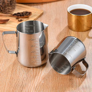 Brocca per Montare il Latte in Acciaio Inox da 350ml, Moderna ed Ecologica, con Beccuccio per <span class=keywords><strong>Caffè</strong></span> e Latte Art - Product Image 4