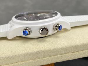 Montre mécanique de luxe de qualité supérieure 41,9 mm APS Factory Cal. Montre en céramique blanche multifonctionnelle Chrono 69385 Movement - Product Image 4