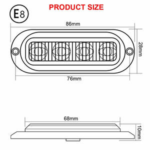 Sistemas de Iluminación Automotriz, Luces Laterales de 4 LED para Camiones, Luces de Remolque de 12-24V, Luces LED para Automóvil, Luz Universal para Camión - Product Image 5