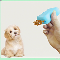 Pochette à friandises pour animaux de compagnie réutilisable avec logo personnalisé, porte-clés, étui en silicone pour friandises pour chien, petite pochette à friandises pour chien avec poignée