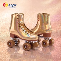 Patins à roulettes quad pour adultes, nouveau style, dessus brillant, résistants à l'usure avec roues en PU, cadre en alliage d'aluminium, personnalisables