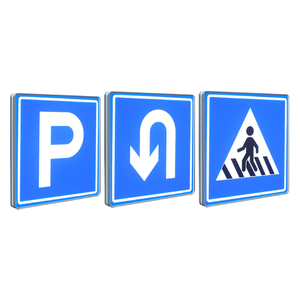 Panneau de signalisation routière solaire LED personnalisé, auto-lumineux et réfléchissant, pour arrêt piétonnier en U pour la sécurité routière - Product Image 1