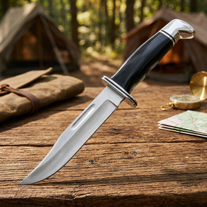 Couteau de chasse à lame fixe Apex Blades International, acier inoxydable, pointe tombante, 20 cm, manche en plastique, lame simple non réglable - Product Image 4