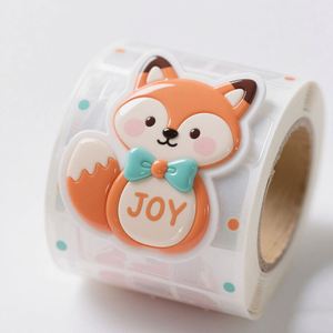 Pegatina Adhesiva de Resina Epoxi con Diseño de Dibujos Animados Personalizados, Calcomanías Epoxi Redondas con Logotipo en Forma de Domo, Resistentes al Agua - Product Image 1