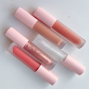 Глянцевый розовый блеск для губ высокого качества с логотипом на заказ, фирменный блеск для губ для веганцев - Product Image 4
