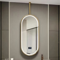 Miroir intelligent pour salle de bain, miroir suspendu, taille et couleur personnalisées, miroir LED