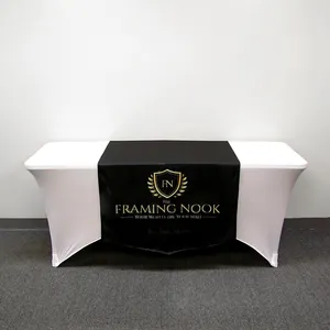 Stretch Spandex Polyester Table Cover Fitted Table Clothes For 4/6/8 Ft Rectangle Table Cover