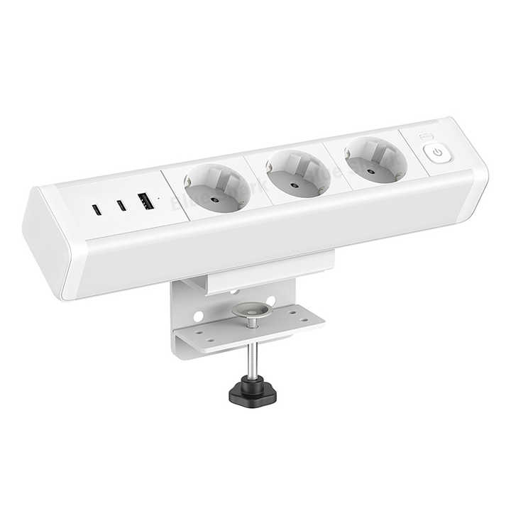 Standard Desktop Plug KDG White Porcelain Series Plugs Sockets - 65W Quick Charge