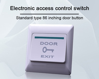 Botón de Salida para Control de Acceso Tipo 86, Montaje Superficial o Empotrado, Interruptor de Auto-Reinicio, Plástico, 220V, Panel Eléctrico