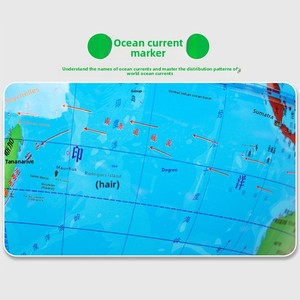 Globe terrestre lumineux AR bleu de 20 cm avec LED pour enfants, élèves du primaire/du collège - Apprentissage géographique, base en métal - Product Image 4