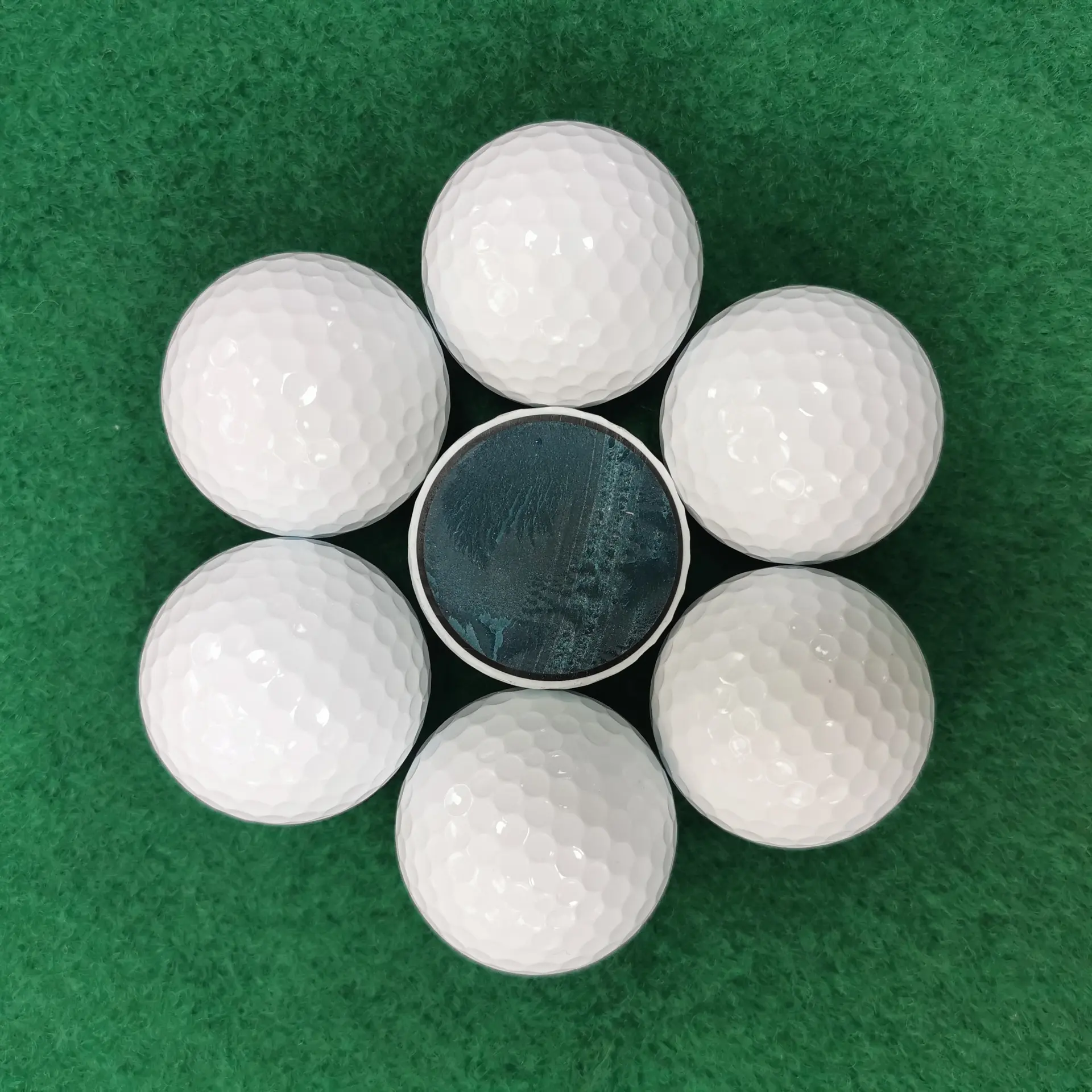 Bola de golfe com 3 peças de torneio, logotipo personalizado, pu, 3 camadas