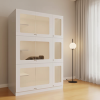 Villa de luxe en bois et verre pour chat avec arbre à chat et mobilier de type condo pour espace intérieur, maison pour animaux et chambre d'hôtel pour chats