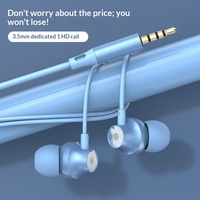 Écouteurs filaires intra-auriculaires TPE avec interface 3,5 mm/Type-C, longueur de câble de 1,2 m, subwoofer, commande filaire pour téléphone portable, vente en gros