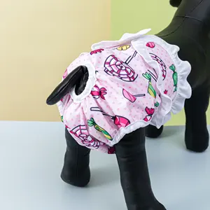 Ohohbabyka-couche pour chien, couche-culotte réutilisable et lavable, pour femme, très absorbante, convient au chien