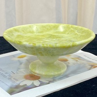 STONEKOCC Plateau à fruits rond en marbre moderne, élégant plateau de service surélevé avec support robuste, décoration pour la cuisine et la maison