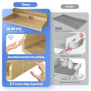 2 Tier máy giặt bằng gỗ máy sấy Countertop với bảo vệ, gỗ giặt Countertop bìa với không trượt pad, không gian lớn giặt Topper - Product Image 3