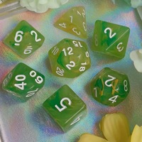 Lot de 7 dés de jeu polyédriques en plastique multicolores de 16 mm (D20) pour jeux de société et TRPG DND – En stock