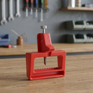 Verrou de sécurité rouge pour disjoncteur de circuit moyen, connecteur de verrouillage durable avec revêtement en poudre pour l'entretien électrique - Product Image 2