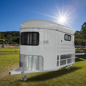 Remorque pour chevaux à deux angles de type standard, prix usine, avec espace habitable, roues en alliage galvanisé à chaud, charge utile de 2800 kg - Product Image 3