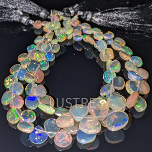 100% cuentas de ópalo etíope Natural en forma de corazón blanco piedras preciosas facetadas hebras perforadas para la fabricación de joyas directamente de Etiopía - Product Image 4